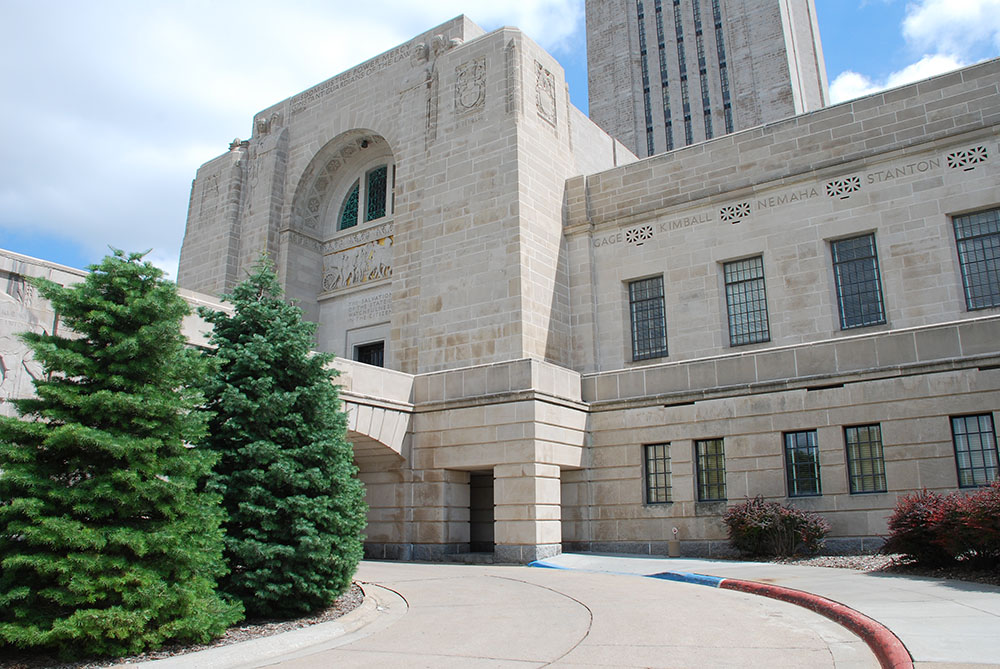Sidewalk leading to accessible entrance