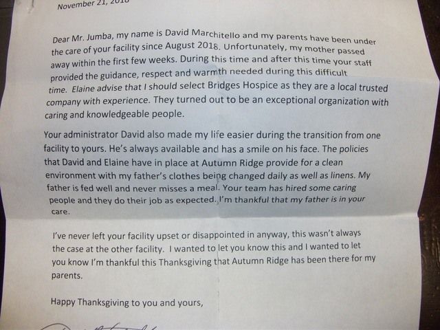 AUTUMN RIDGE PERSONAL LIVING 