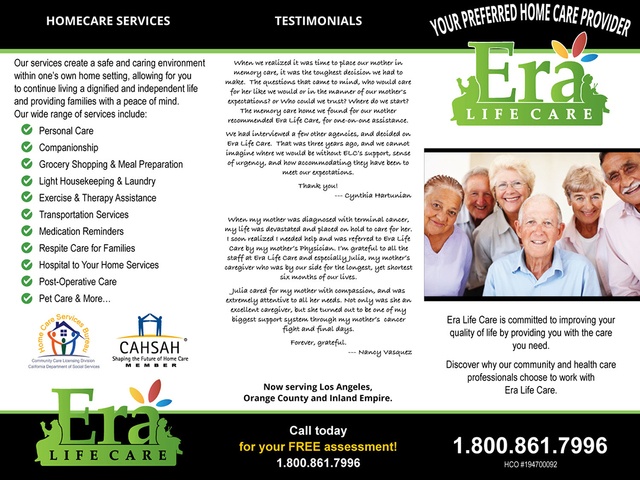 Gallery Image for ERA LIFE CARE, LLC in COVINA, CA