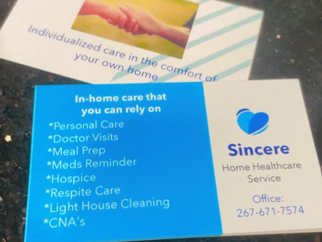 Gallery Image for SINCERE HOME HEALTH CARE SERVICE LLC in PHILADELPHIA, PA