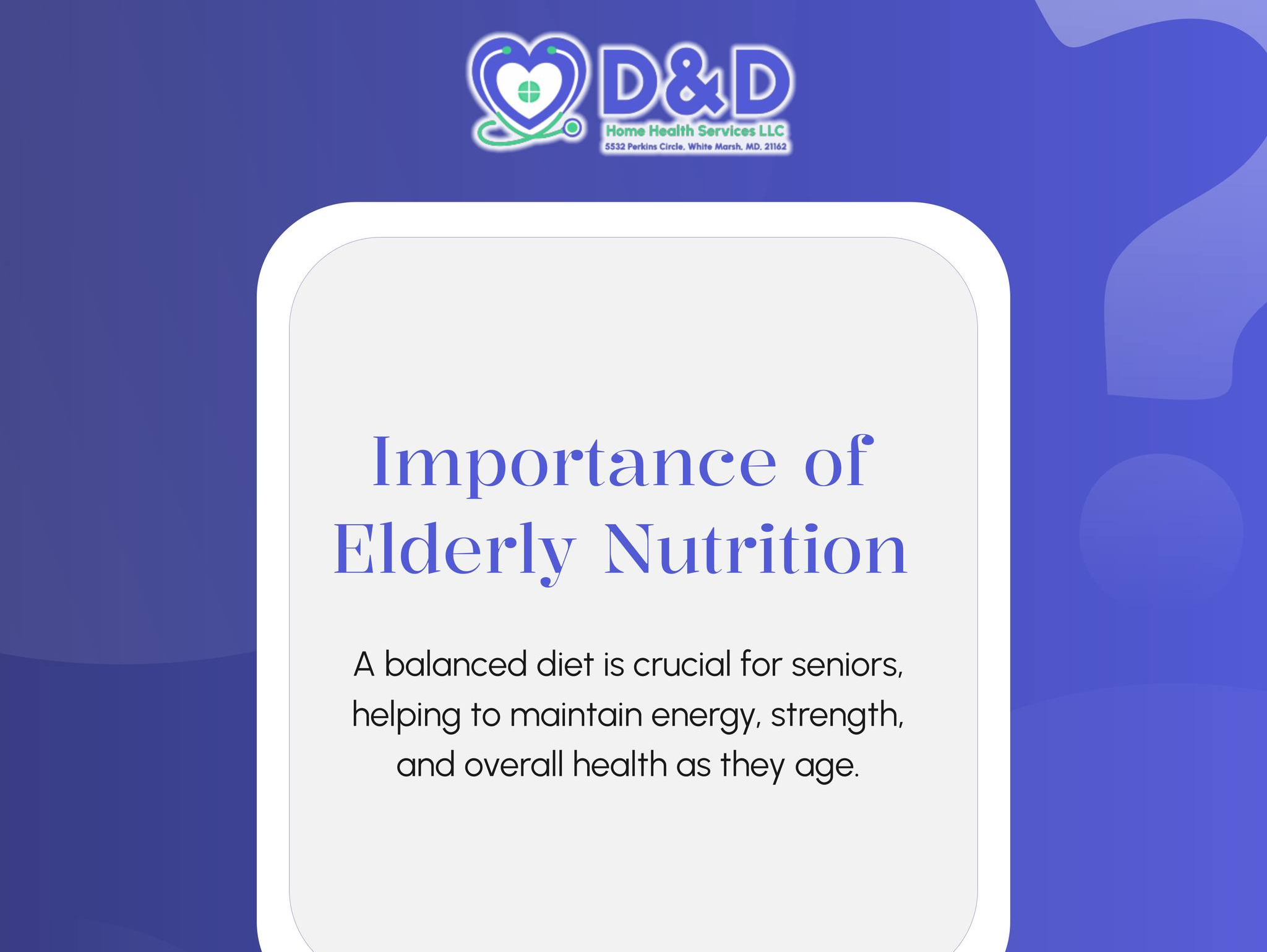 Gallery Image for D & D Home Health Services in White Marsh, MD