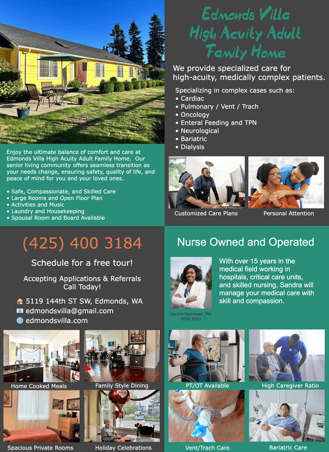 Edmonds Villa High Acuity Adult Family Home