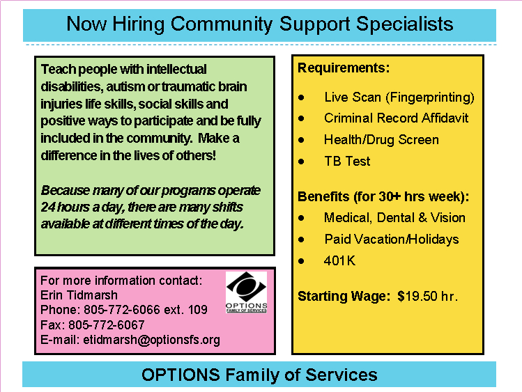 OPTIONS COMMUNITY INTEGRATION SERVICES-MORRO BAY Image in San Luis Obispo, CA