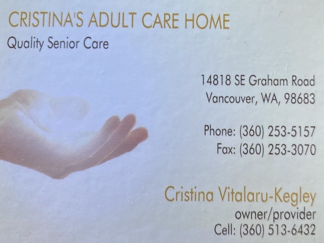 CRISTINAS ADULT CARE HOME Image in VANCOUVER, WA