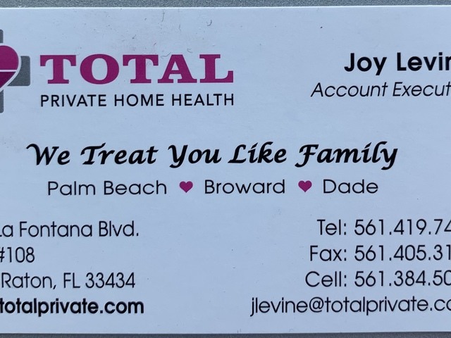 TOTAL PRIVATE PALM BEACH HOME HEALTH Image in BOCA RATON, FL