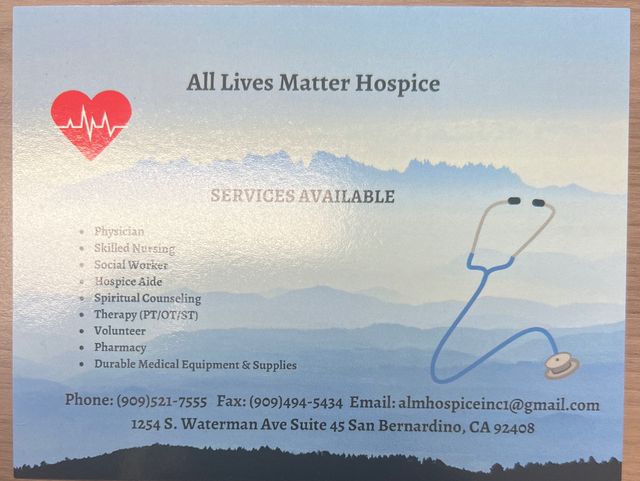 ALL LIVES MATTERS HOSPICE Assisted Living Home Image in San Bernadino, CA