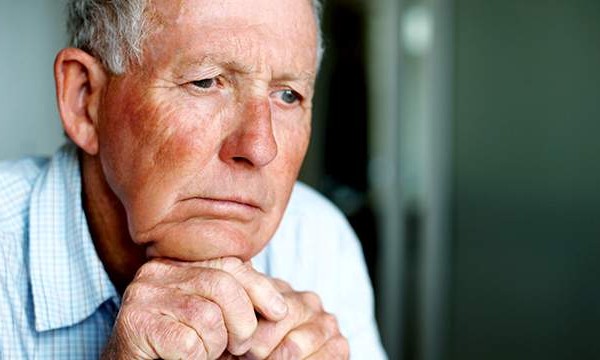 Sad Elderly Man