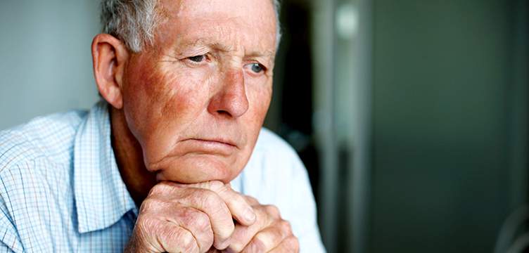 Sad Elderly Man