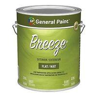 General Paint Breeze 70-010-16 Exterior Paint, Flat, White, 1 gal