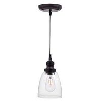 Sylvania 75512 Éclairage à suspension, 120 V, 6,5 W, 1 ampoule, ampoule DEL, 800 lumens, température de couleur de 2 700 K, luminaire métallique