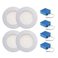 Liteline TL4W-30-WH-4 Recessed Light Kit, Specifications: 9 W Wattage, 600 Lumens, 3000 K Color Temperature, White, 4/PK