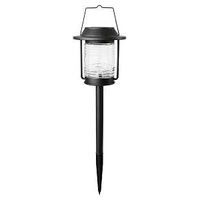 Boston Harbor 27093 Solar Stake Light, Ni-MH Battery, AA Battery, 1-Lamp, LED Lamp, Metal/Glass/Plastic Fixture, Black
