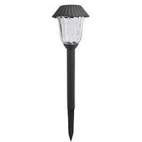 Boston Harbor 27094 Solar Stake Light, Ni-MH Battery, AA Battery, 1-Lamp, LED Lamp, Plastic/Glass Fixture, Black