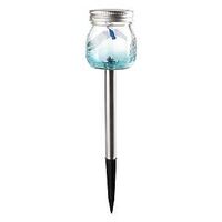 Boston Harbor 27095 Solar Mason Jar Stake Light, Ni-MH Battery, AAA Battery, 1-Lamp, LED Lamp, Metal/Glass Fixture