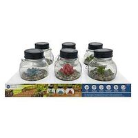 Boston Harbor 26147 Jar, Ni-Mh Battery, 1-Lamp, LED Lamp, Glass Stone Succulent Stainless Steel Fixture