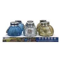 Boston Harbor 26148 Jar, Ni-Mh Battery, 1-Lamp, LED Lamp, Hemp Rope Glass Metal Fixture, Battery Included: Yes