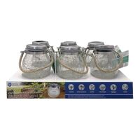 Boston Harbor 26149 Jar, Ni-Mh Battery, 1-Lamp, LED Lamp, Glass Stainless Steel Fixture, Battery Included: Yes