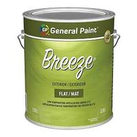 General Paint Breeze 70-049-16 Exterior Paint, Flat, Deep Base, 1 gal