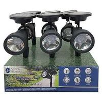 Boston Harbor 25658 Solar Spotlight, Li-Ion Battery, AA Battery, 1-Lamp, Metal and Glass Fixture, Black