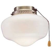 Boston Harbor CF-9SLK-AB Schoolhouse Light Kit, Opal Glass, Antique Brass, Antique Brass