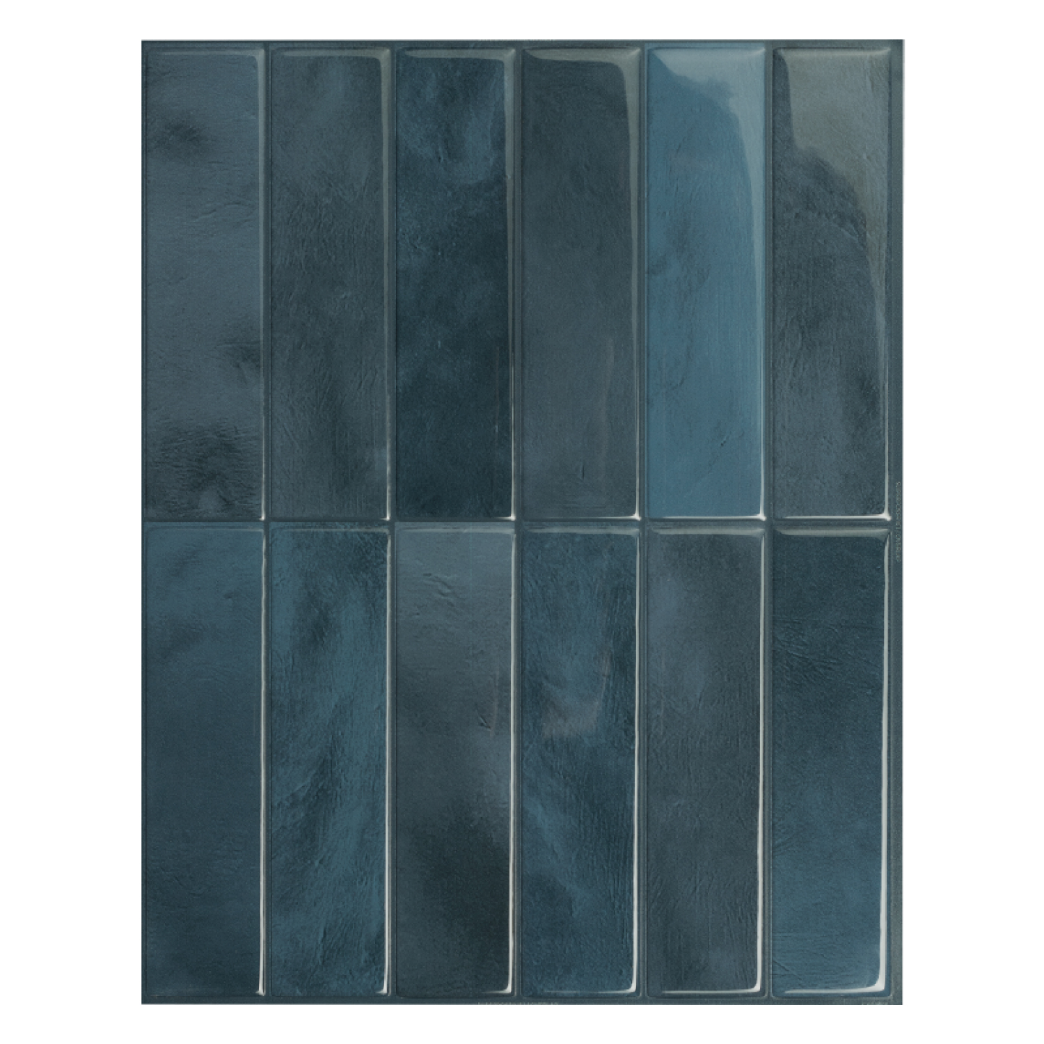 Smart Tiles - Made in Canada - Morocco Agadir- 4 Sheets - 11.43in x 9in - Blue - Premium Self Adhesive Wall Tiles - 3D Peel and Stick Kitchen and Bathroom Backsplash