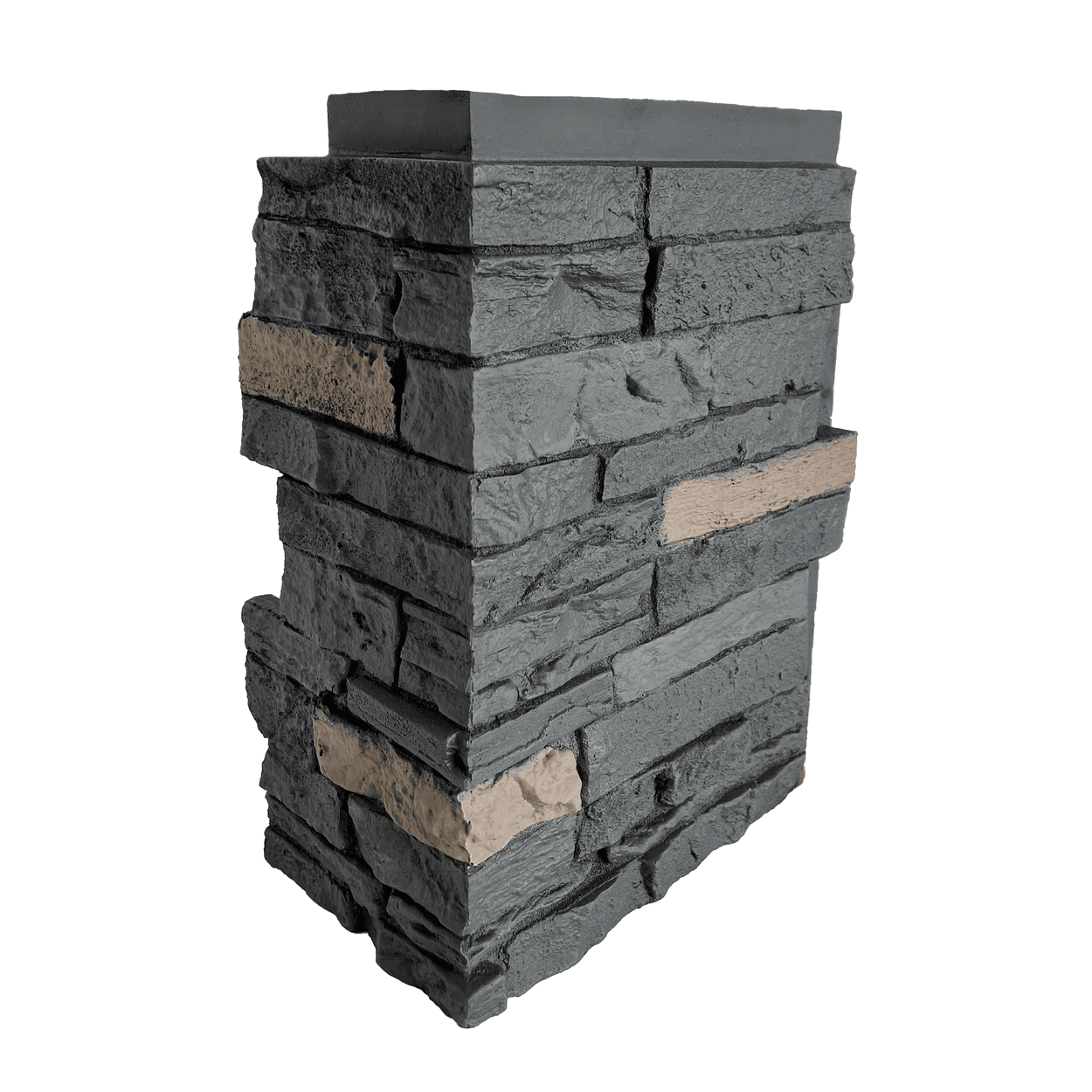 NEXTSTONE Slatestone Outside Corner Stone Siding: Onyx (5.17 sqft/box)