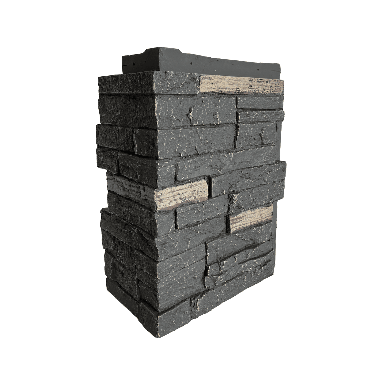 NEXTSTONE Slatestone Outside Corner Stone Siding: Midnight Ash (5.17 lnft/box)