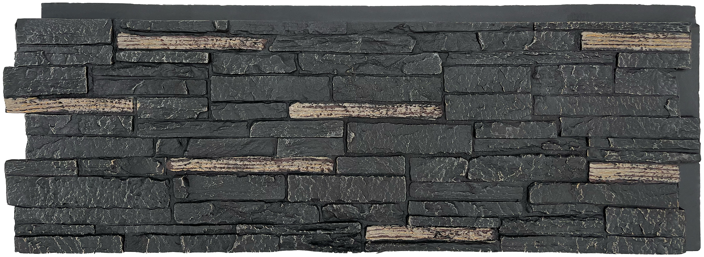 NEXTSTONE Slatestone Flat Panel Stone Siding: Midnight Ash (16.96 sqft/box)
