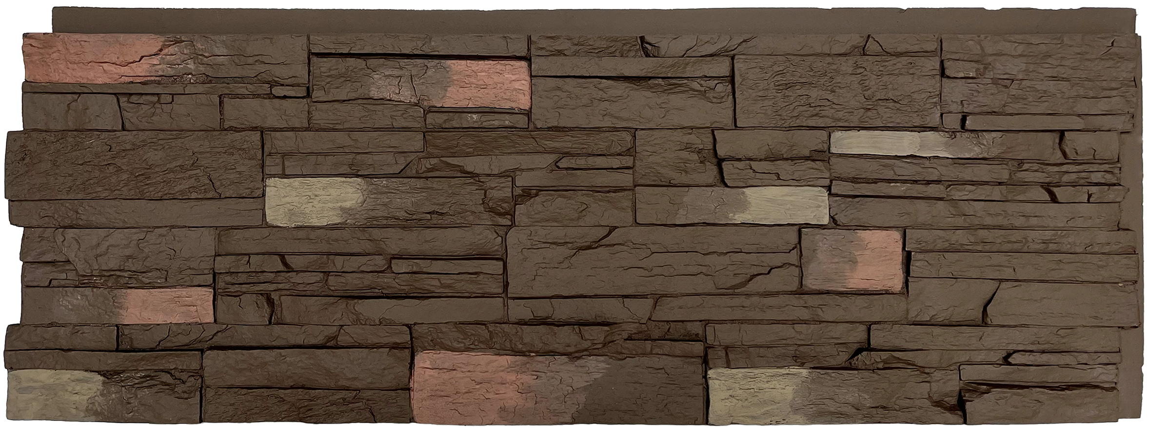 NEXTSTONE Country Ledgestone Flat Panel Stone Siding: Himalayan Brown (16.96 sqft/box)