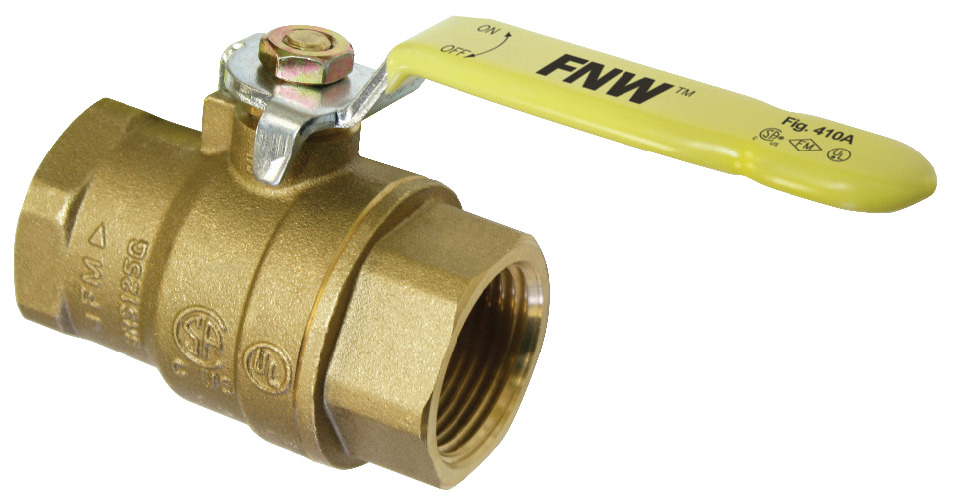 FNW FNW410AF Figure 410A 3/4 in. FPT x FPT Brass Full Port 2-Piece 600 WOG Ball Valve