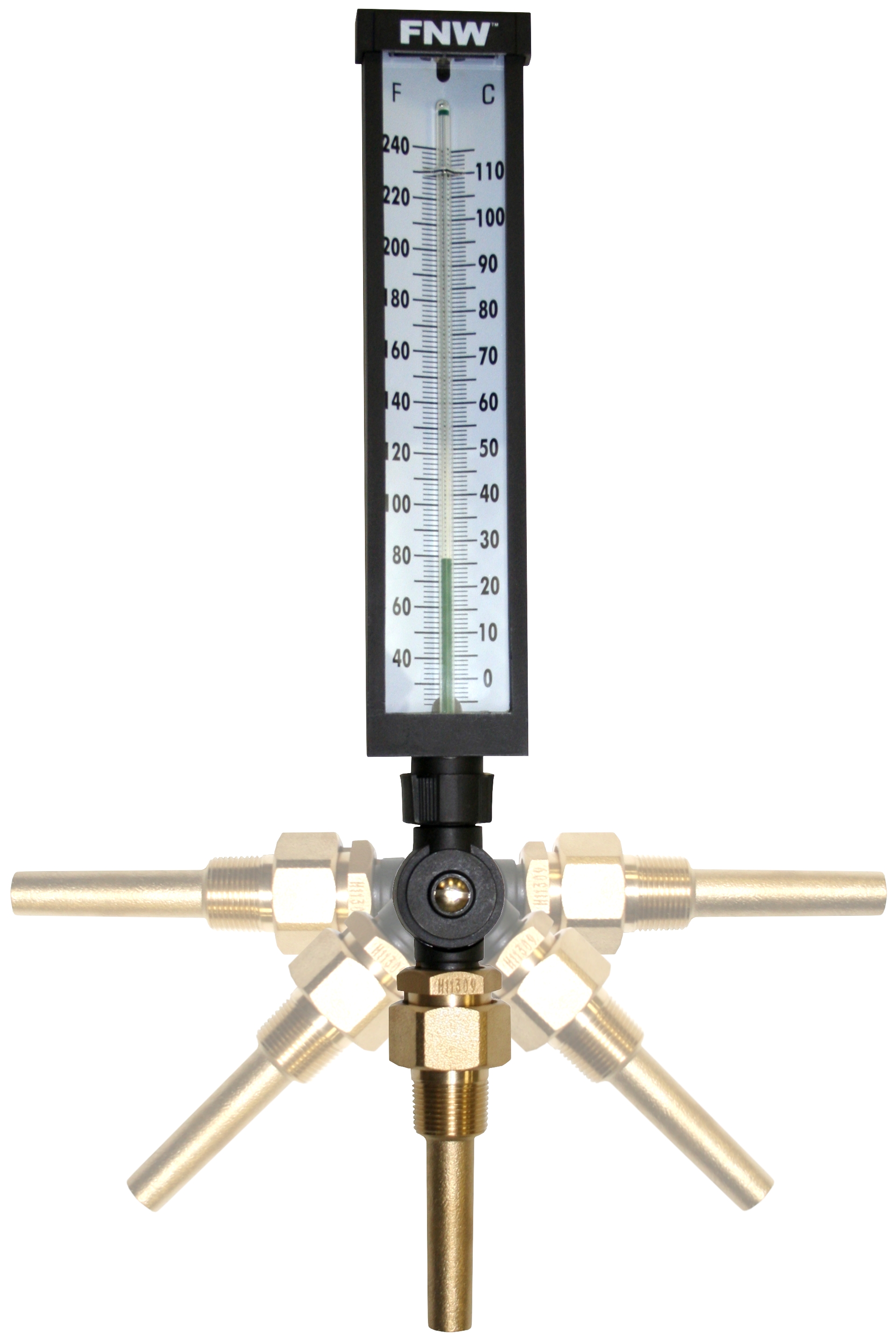 FNW FNW9S30240AT Figure 9S 9 in. Adjustable Angle Thermometer 30-240 deg F