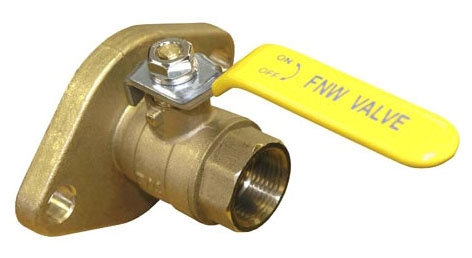 FNW FNW470G 1 in. FPT x Flanged Brass Full Port Ball Valve