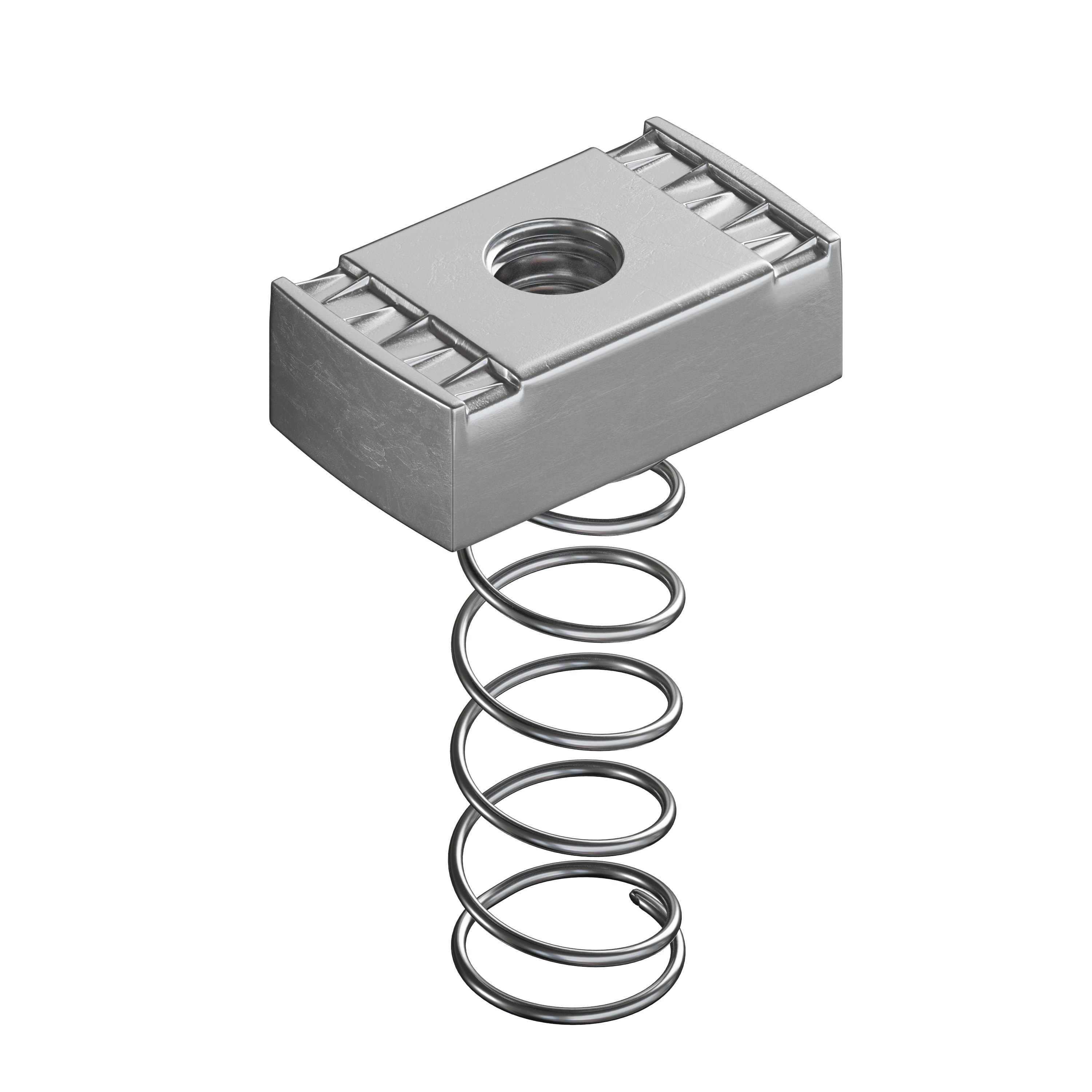 FNW FNW7821Z0037 3/8 in. Electrogalvanized Carbon Steel Channel Nut with Regular Spring