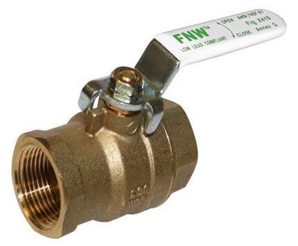 FNW FNWX410CM Figure X410C Lead Free 3 in. NPT Brass Full Port 2-Piece 600 WOG Ball Valve