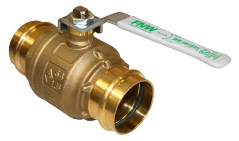 FNW FNWX432H Figure X432 Low Lead Compliant 1-1/4 in. Forged Brass Full Port 2-Piece Water Service Ball Valve with Press End