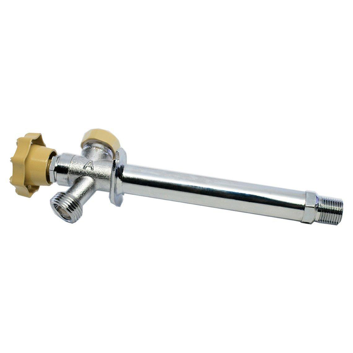 PROFLO PF73ASD10 PF73 Series 1/2 in. x 10 in. MPT x Sweat Brass Anti-Siphon/Frost-Free Sillcock