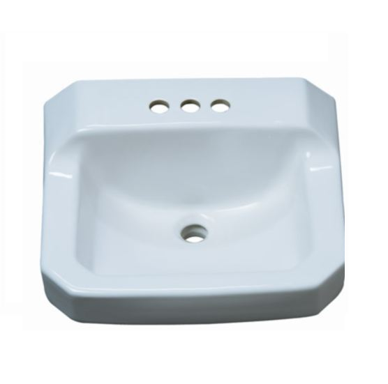 PROFLO PF5414WH 19-5/8 in. x 17-3/8 in. Wall Mount Vitreous China Bathroom Sink, White