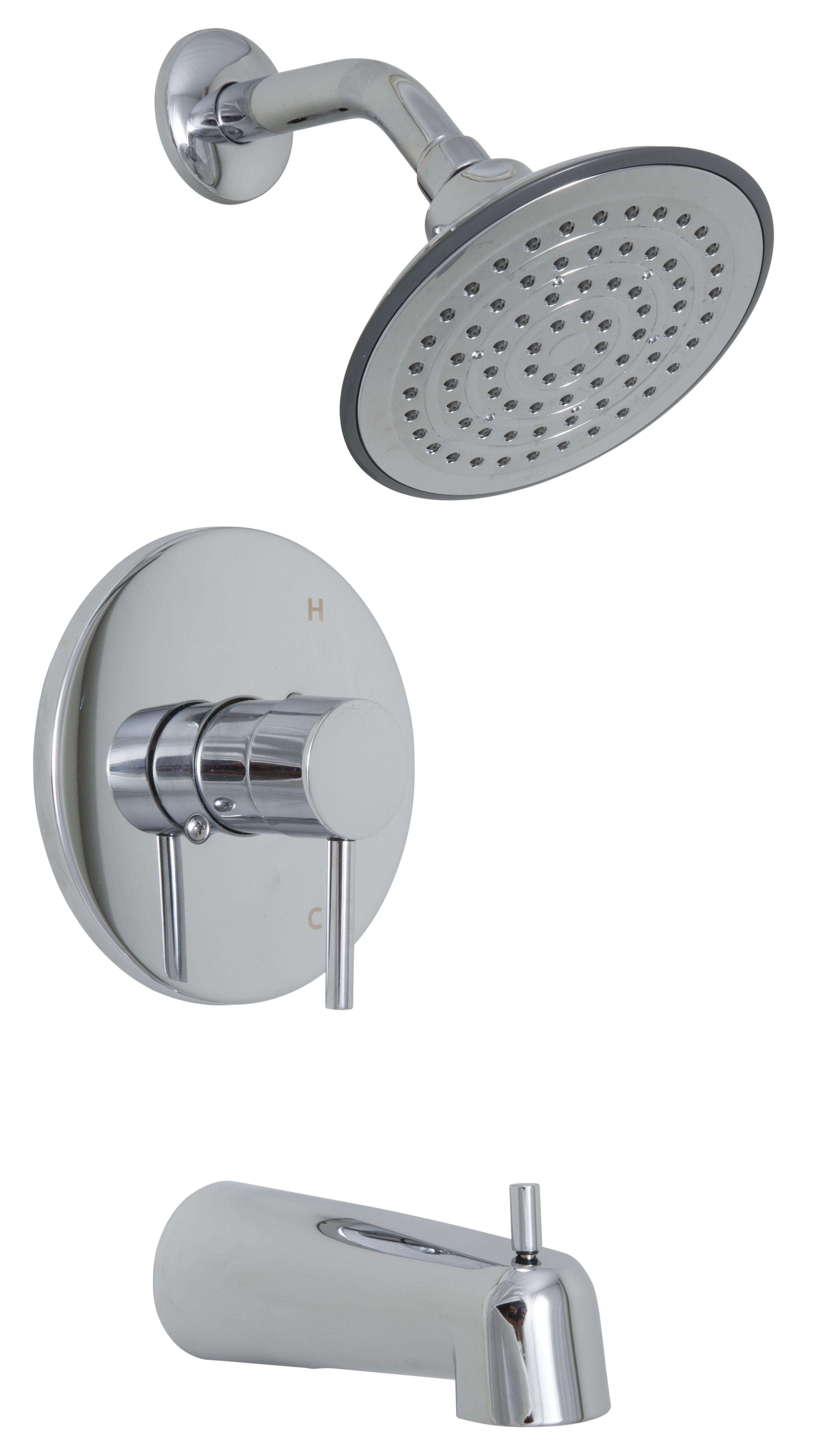 PROFLO PF8830GCP Orrs 1.75 gpm Single Function Lever Handle Tub and Shower Faucet Trim, Polished Chrome