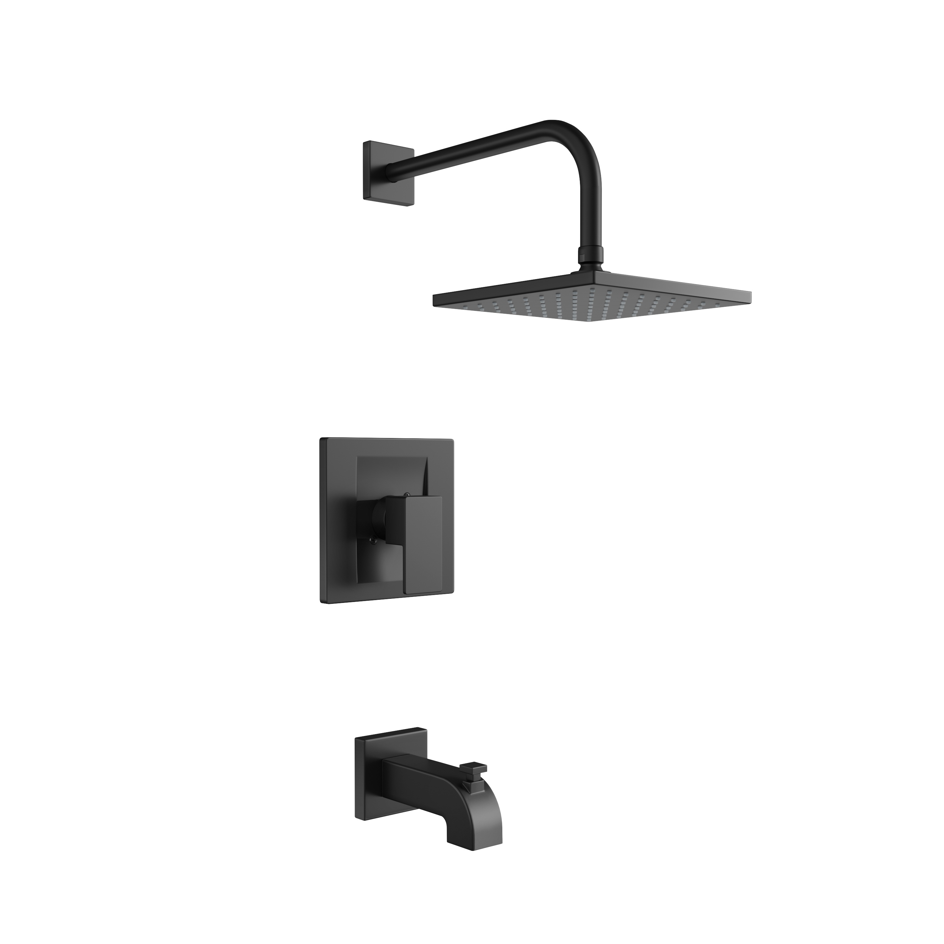 PROFLO PF9830G2MB Kelper 1.8 gpm Single Handle Lever Tub and Shower Faucet, Matte Black