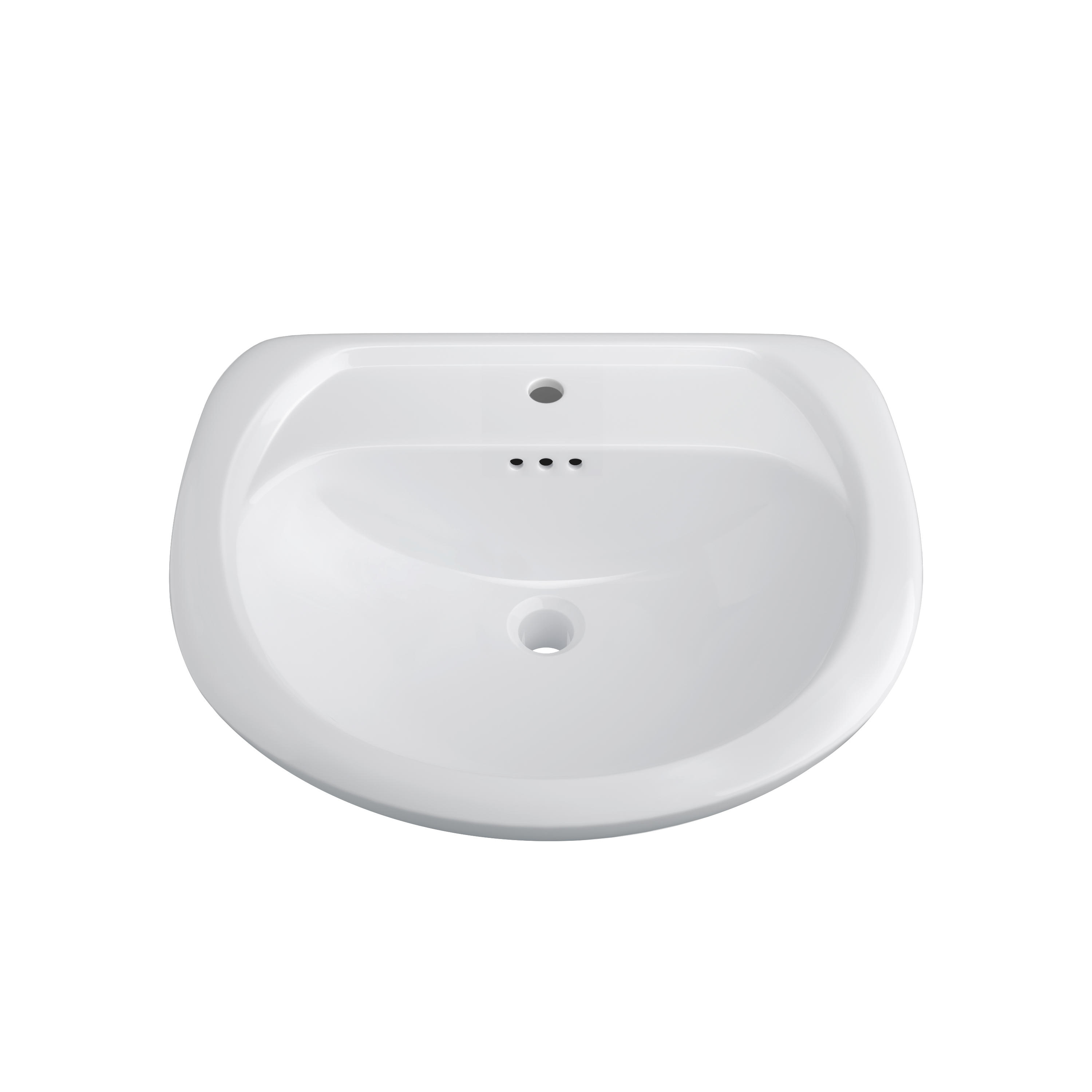 PROFLO PF4001WHA Lisbon Valley 24 in. x 20 in. Pedestal Vitreous China Bathroom Sink, White