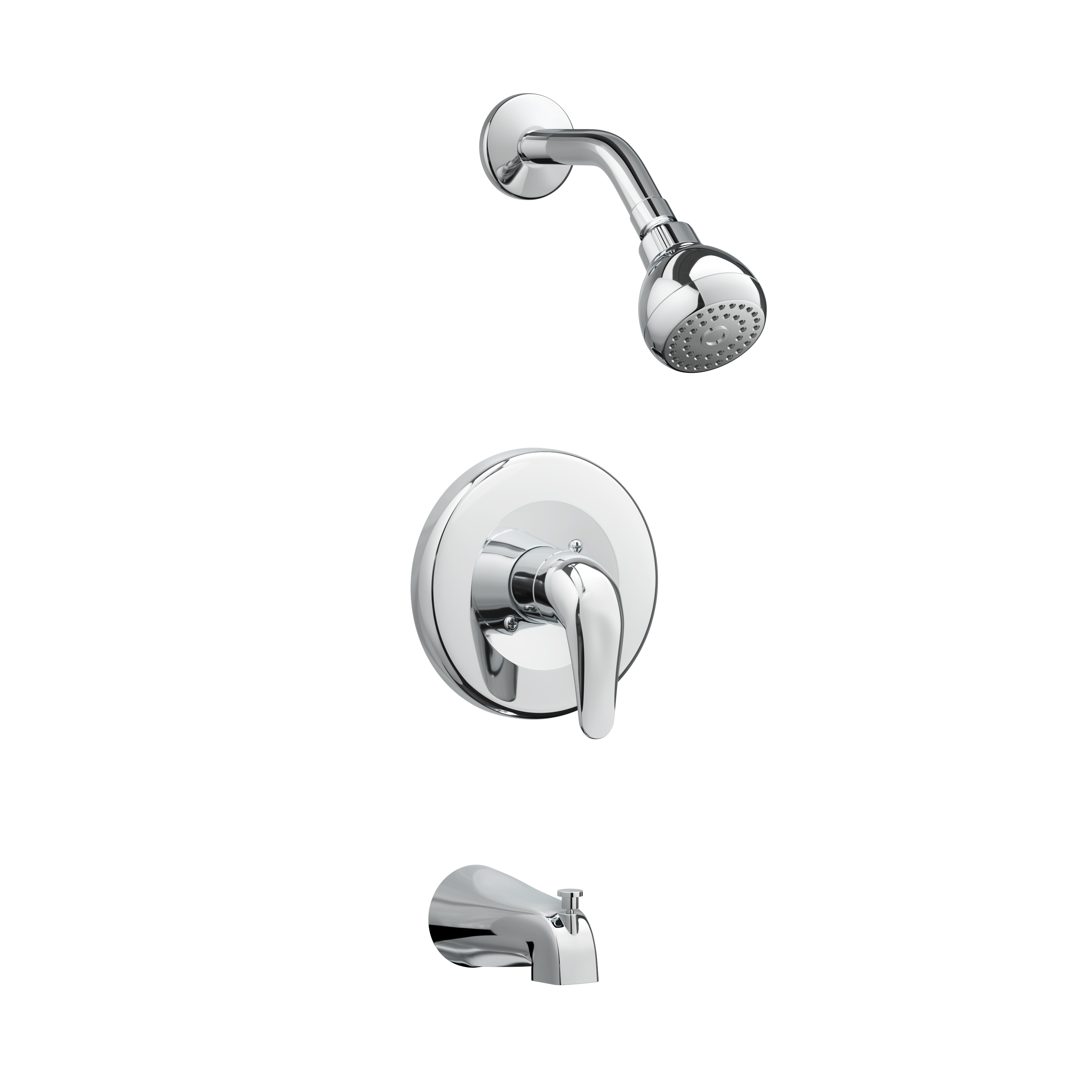 PROFLO PF7611GCP PF7611G Series Single Handle Single Function Pressure Balancing Tub and Shower Trim, Polished Chrome