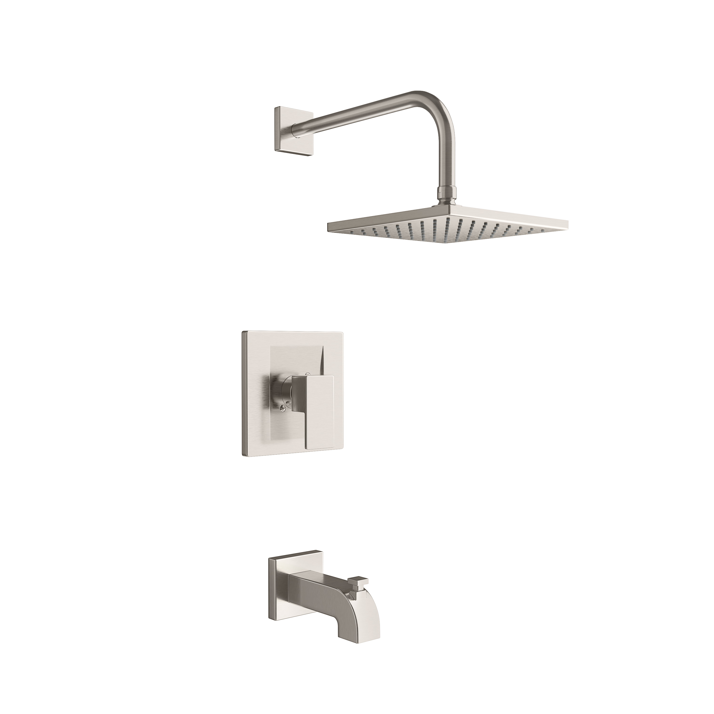 PROFLO PF9830G2ZBN Kelper 1.8 gpm Single Handle Lever Tub and Shower Faucet, Brushed Nickel