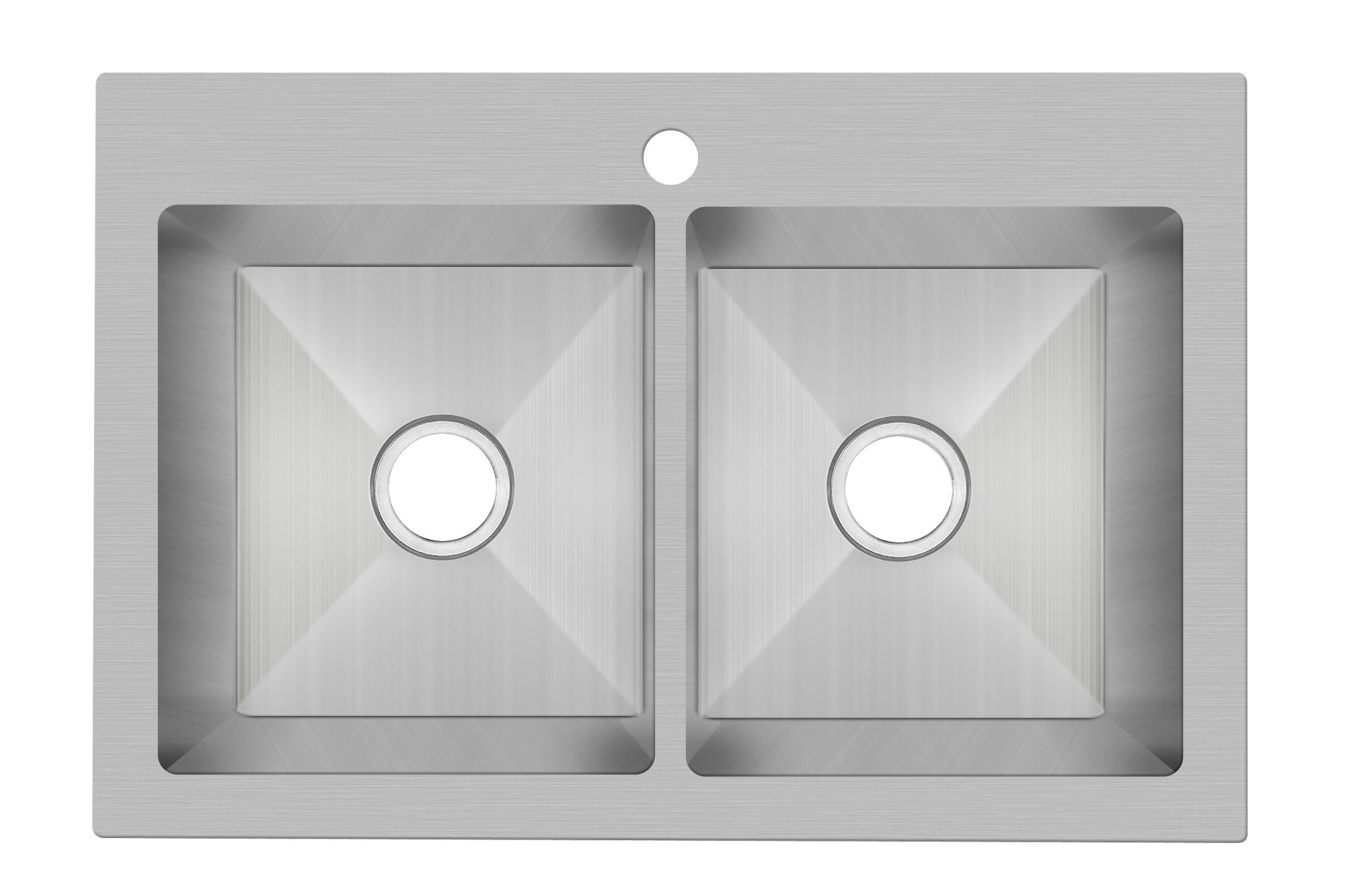 PROFLO PFDM2B332291 Sault Series 33 in. x 22 in. 1-Hole Stainless Steel Double Bowl Dual Mount Kitchen Sink