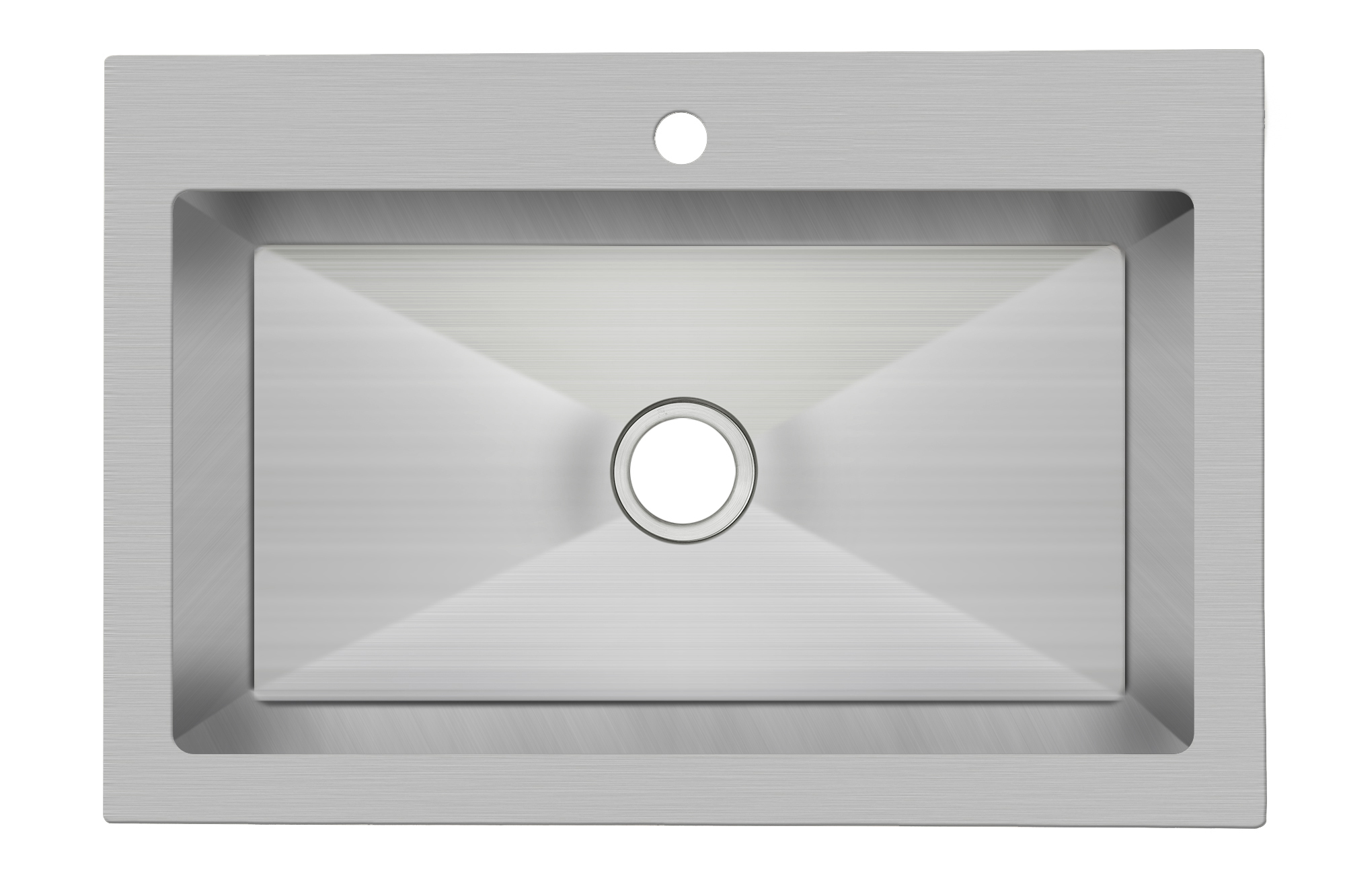 PROFLO PFDM1B332291 Sault Series 33 in. x 22 in. 1 Hole Stainless Steel Single Bowl Dual-Mount Kitchen Sink