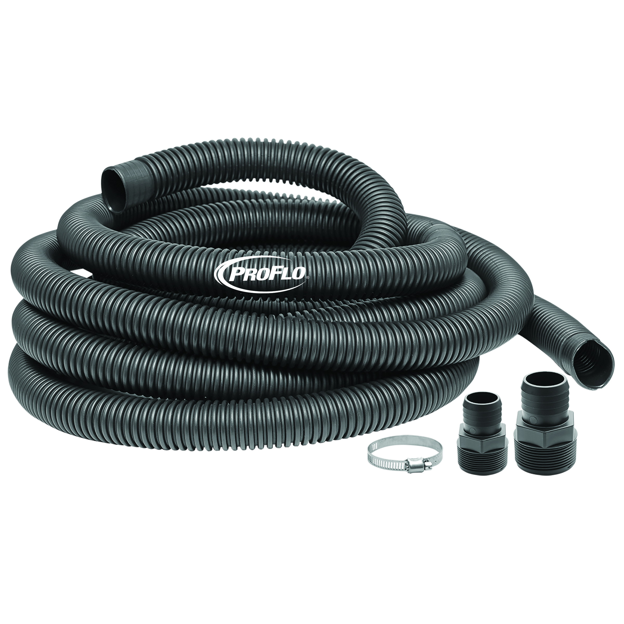 PROFLO PF99624 24 ft. x 1-1/4 in. Plastic Universal Hose Kit with Adapter