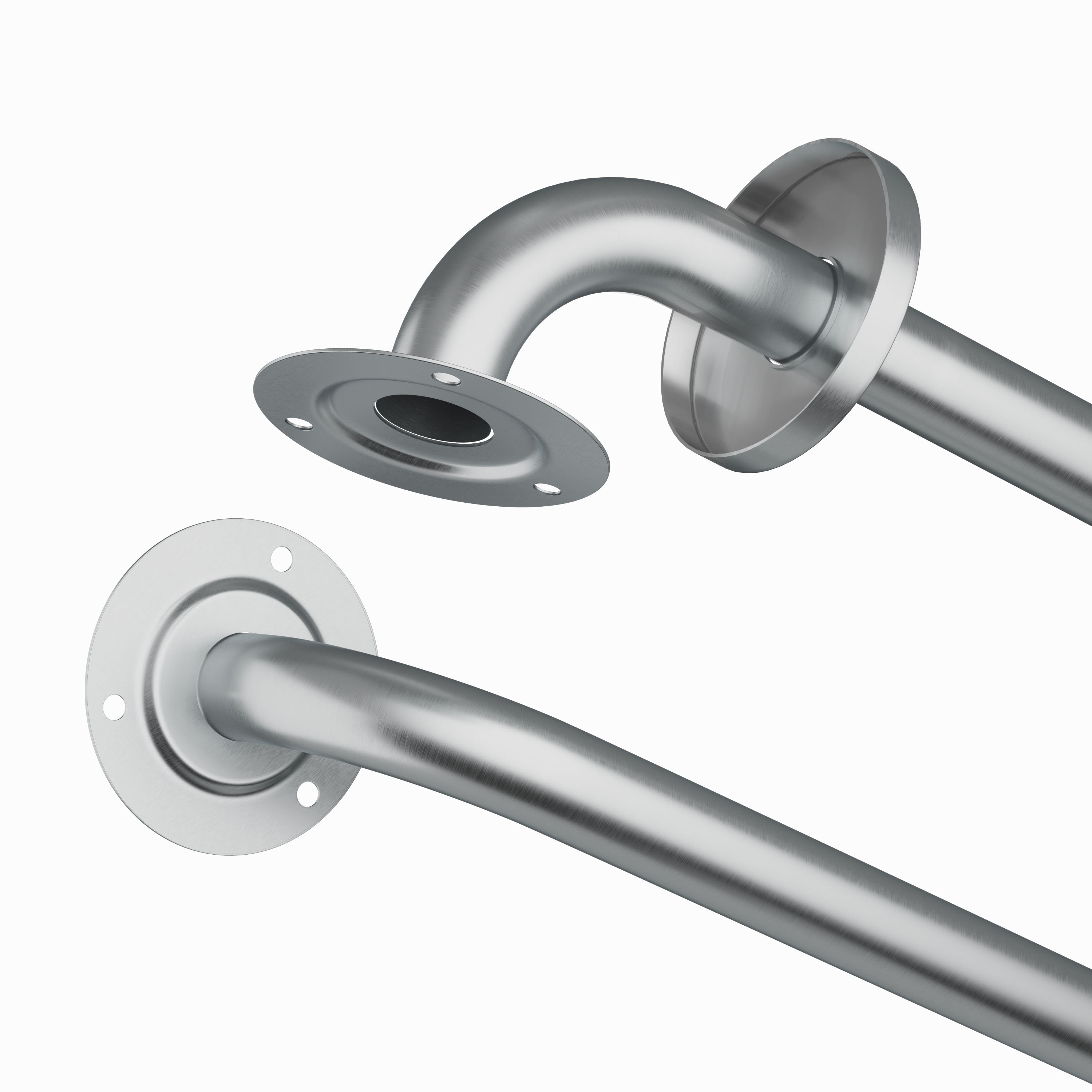 PROFLO PFGB24PF2 24 in. Grab Bar, Peened Stainless Steel