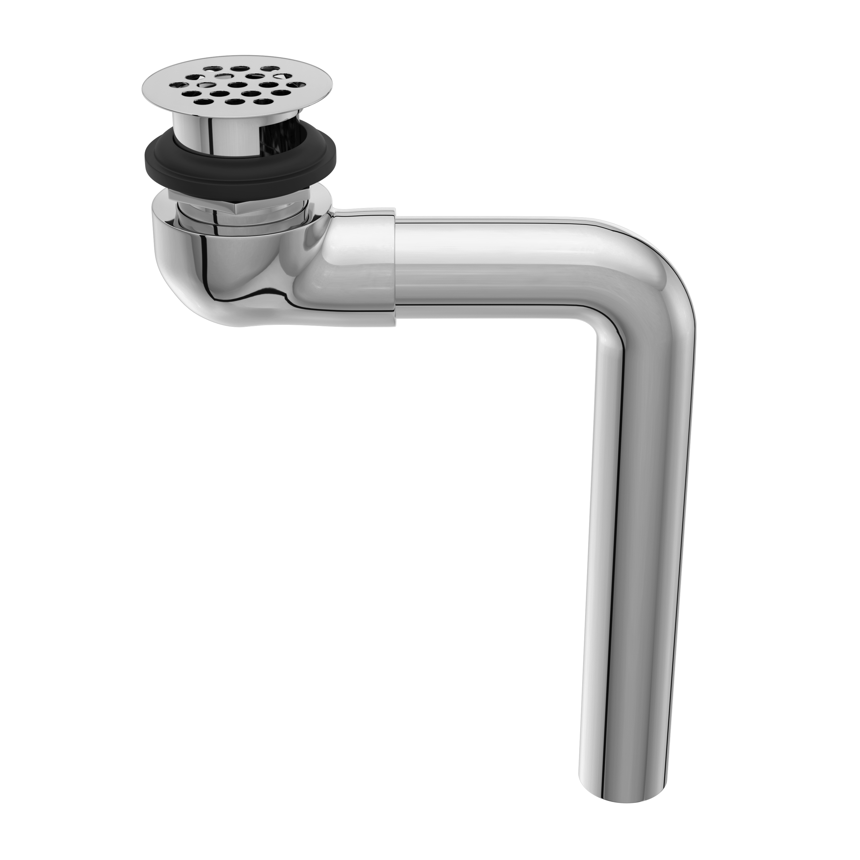 PROFLO PFGD101 1-1/4 in. x 6 in. 17 ga Offset Grid Drain, Chrome
