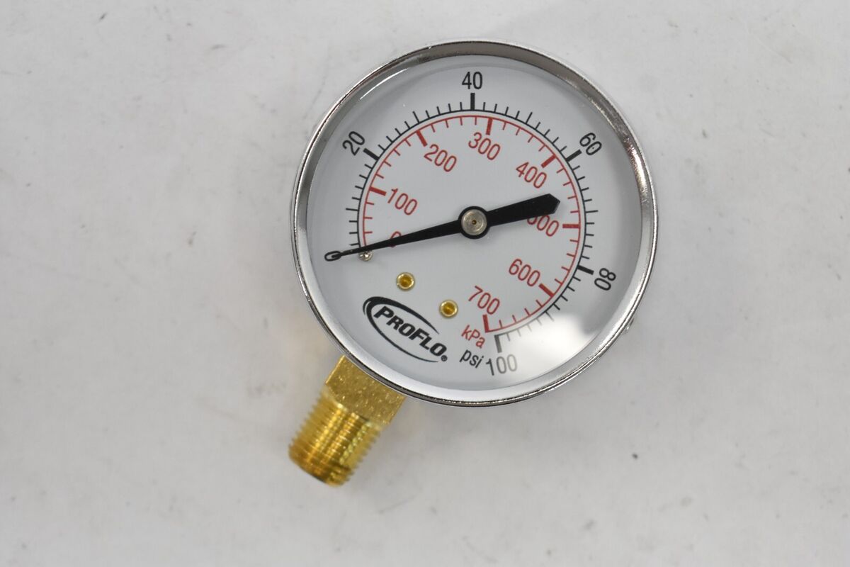 PROFLO PFPG100L 2-1/2 in. 100 psi Dual Scale Pressure Gauge