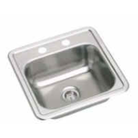 PROFLO PFT151565 15 in. x 15 in. Stainless Steel Bar Sink, Stainless Steel