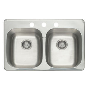 PROFLO PFT312183 31-3/8 in. x 20-5/8 in. Drop-in Stainless Steel Dual Bowl Kitchen Sink